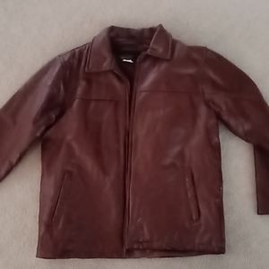 Haband executive decision leather jacket